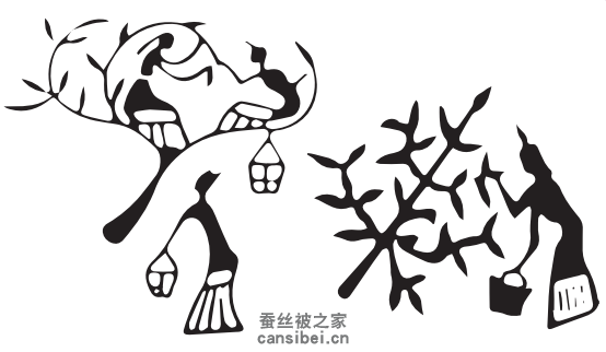 战国时期铜器上的採桑图